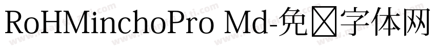 RoHMinchoPro Md字体转换